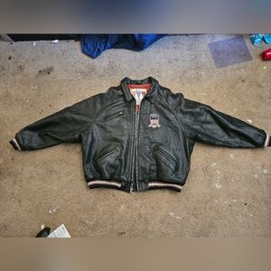 AVIREX USA 90'S VARSITY LEATHER JACKET 4X